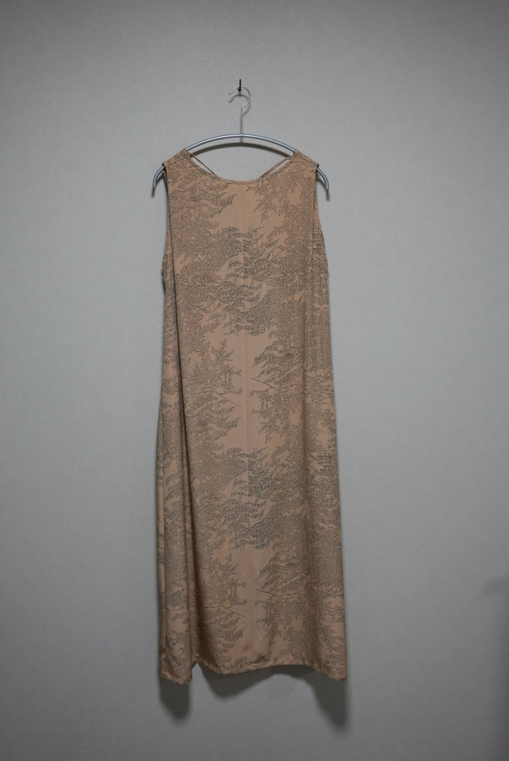[Beige/Shochikubai] back-tie dress