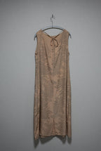 [Beige/Shochikubai] back-tie dress