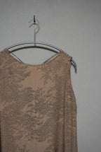 [Beige/Shochikubai] back-tie dress