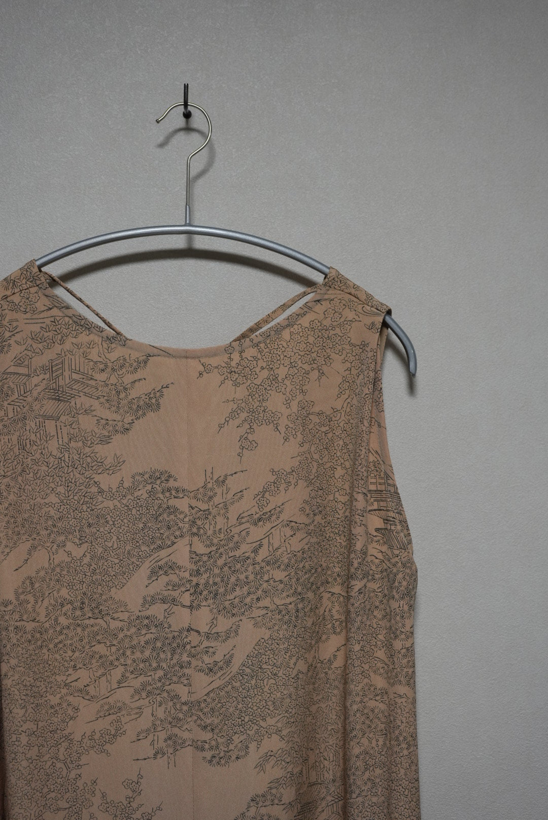 ［ベージュ・松竹梅］back-tie dress