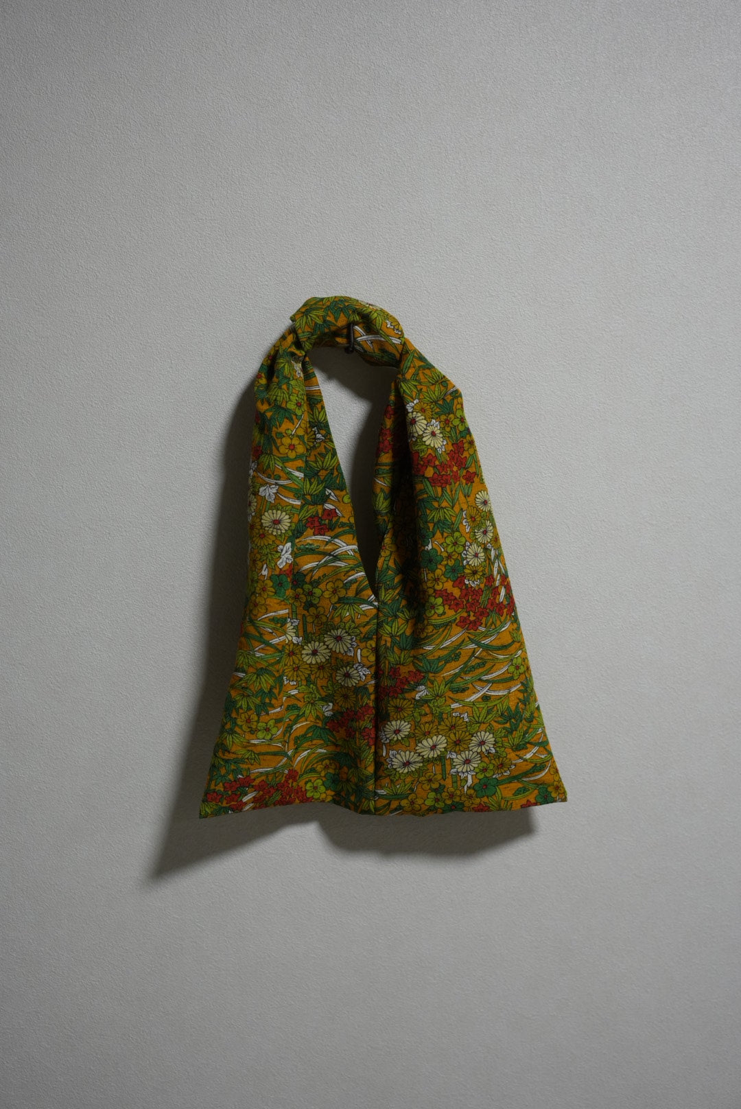 ［山吹色・草花］kimono musubi bag