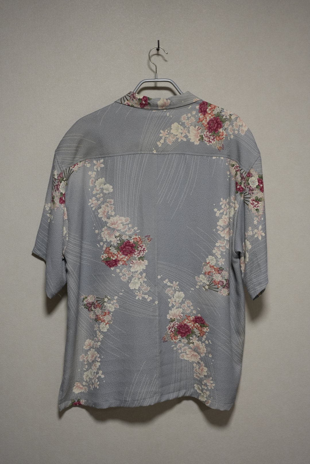 ［水色・花柄］aloha shirts