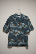 ［紺・龍］men aloha shirts