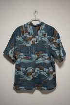［紺・龍］men aloha shirts