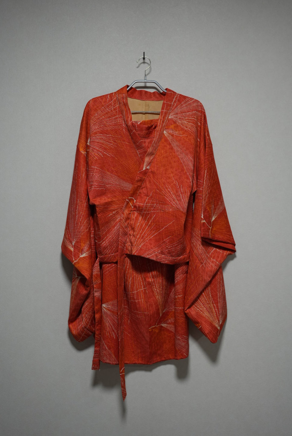 [オレンジ・幾何学] 2-piece kimono