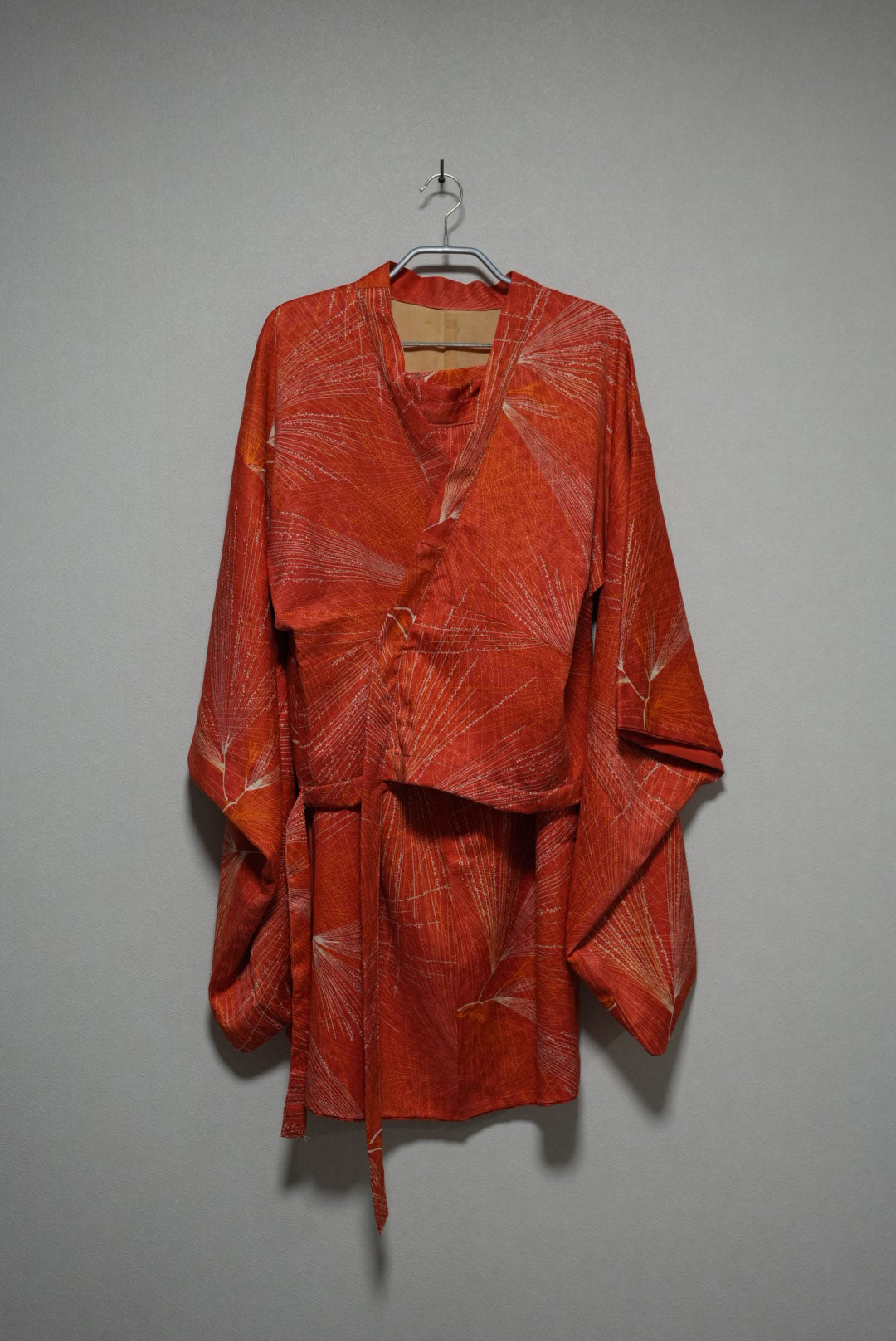[オレンジ・幾何学] 2-piece kimono