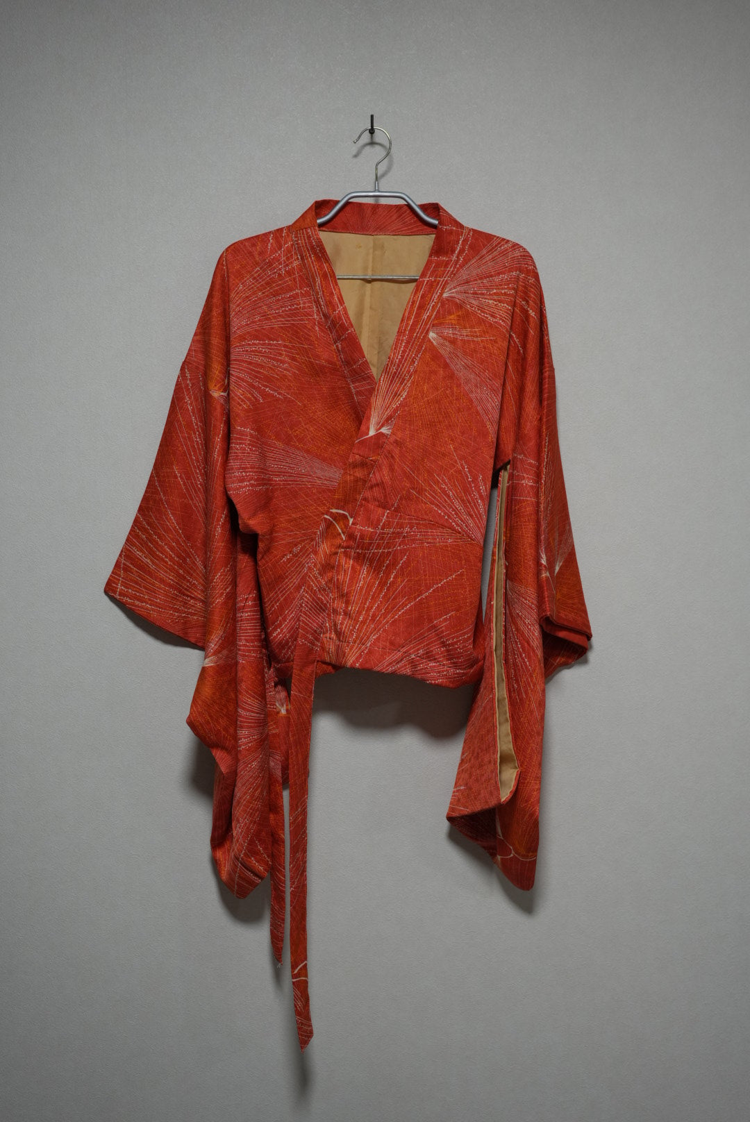 [オレンジ・幾何学] 2-piece kimono