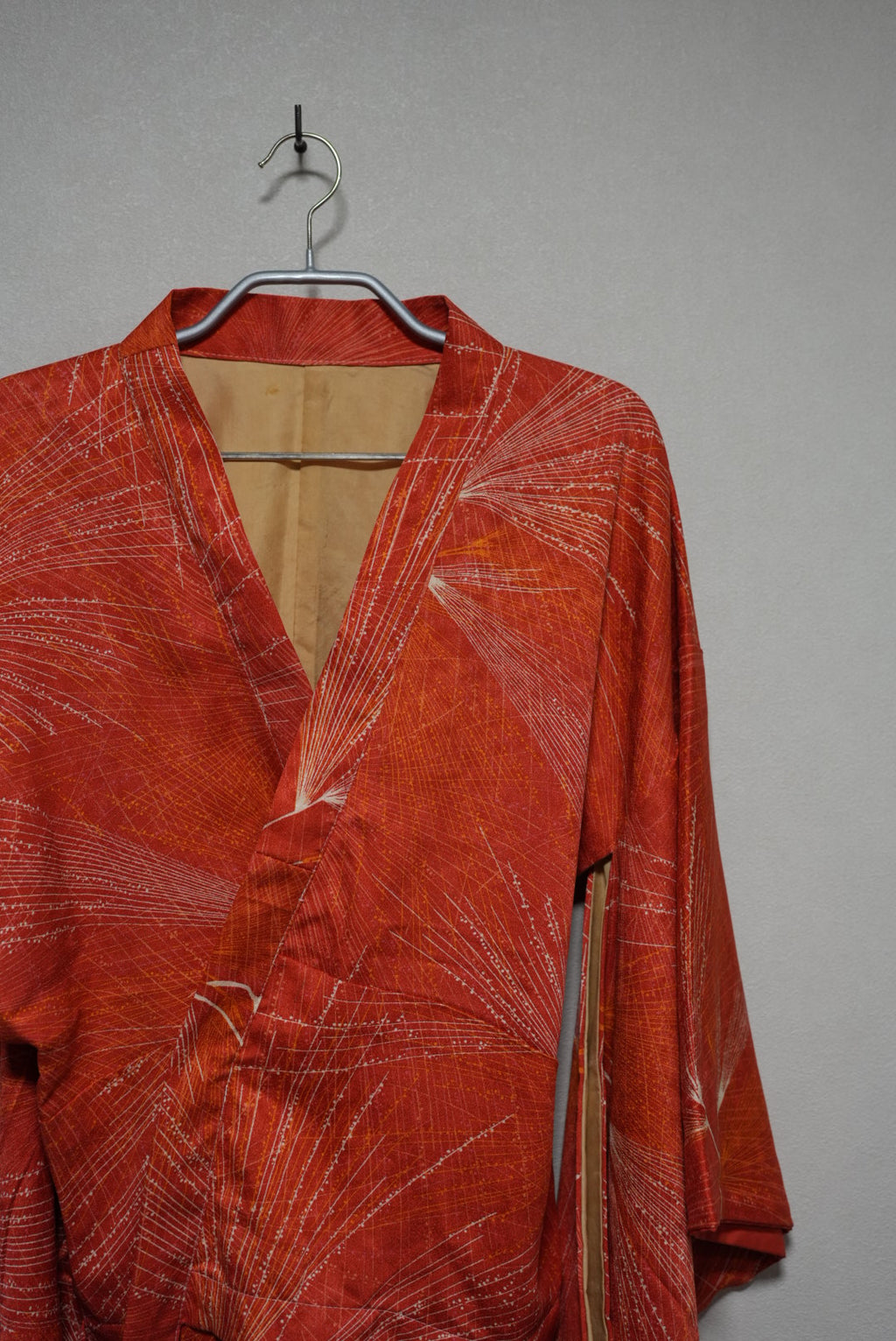 [オレンジ・幾何学] 2-piece kimono