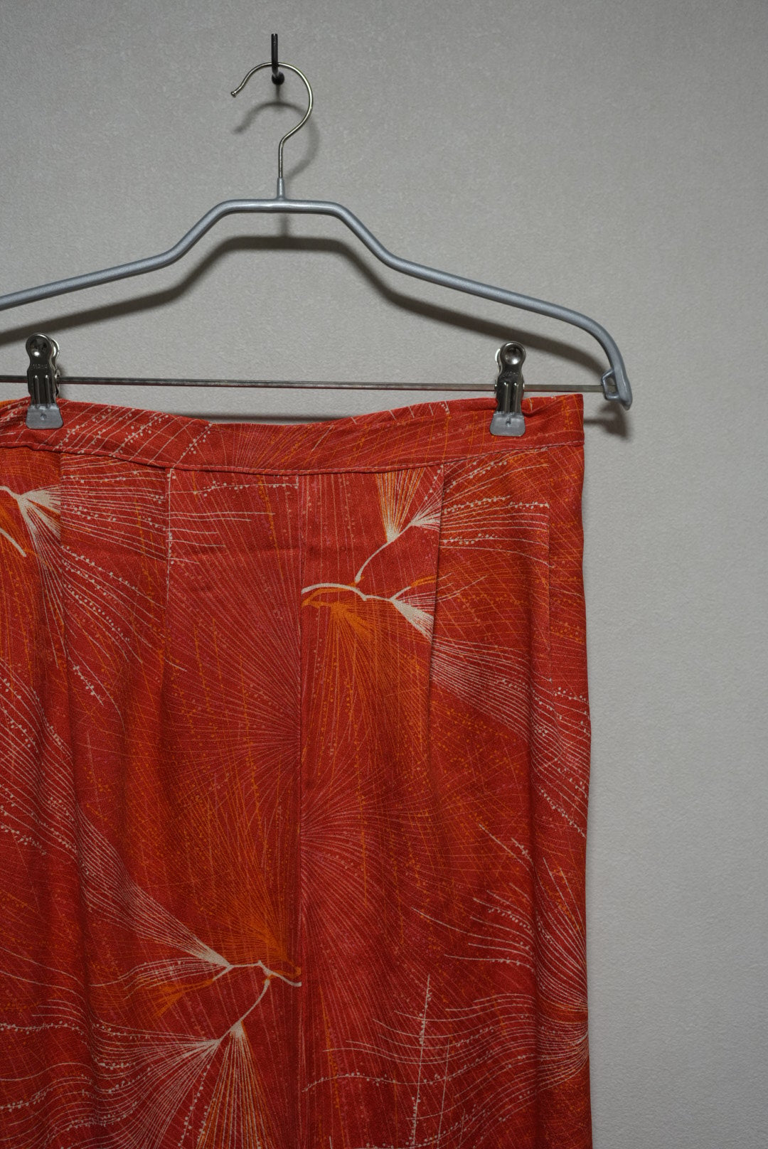 [オレンジ・幾何学] 2-piece kimono