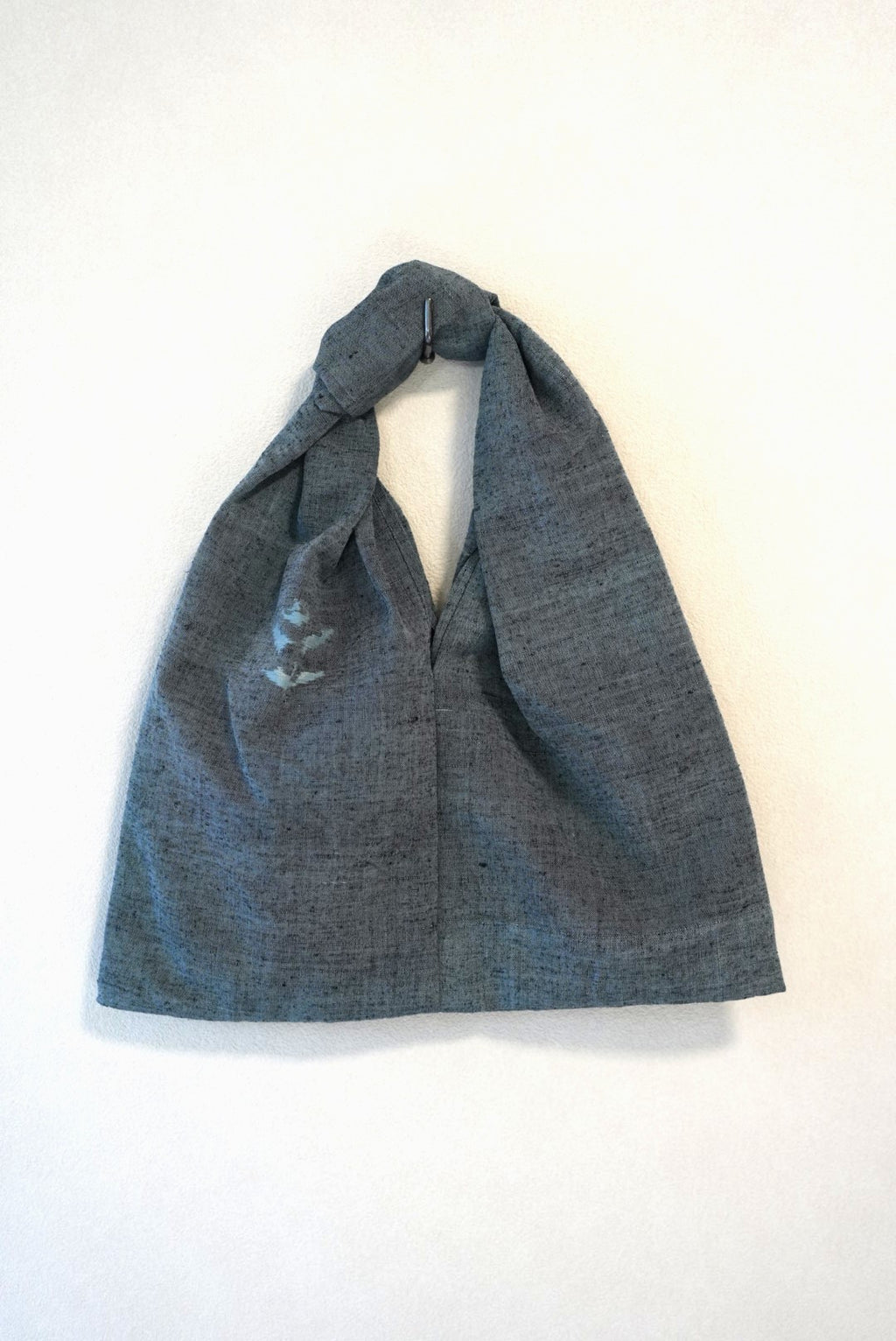 ［青灰・幾何学］kimono musubi bag