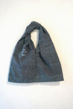 ［青灰・幾何学］kimono musubi bag