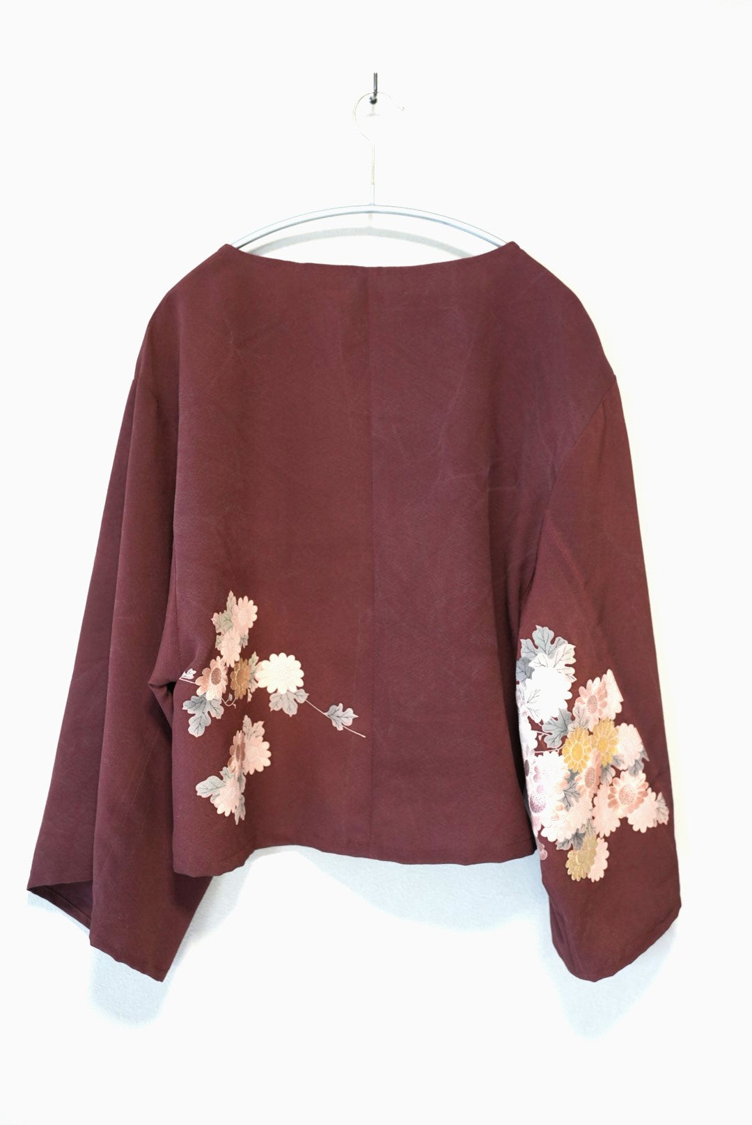 ［えんじ・草花 1-1］women tops