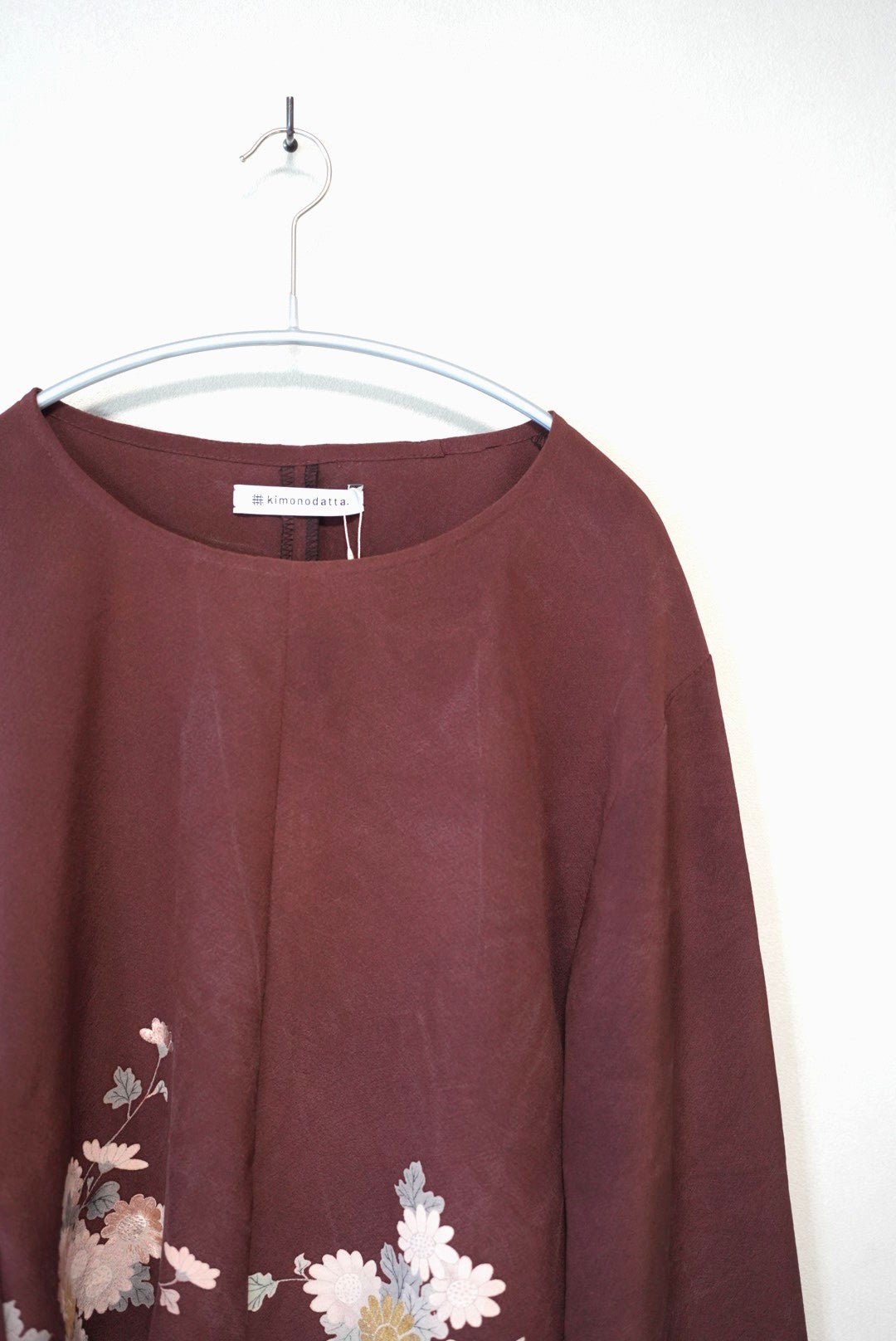 ［えんじ・草花 1-1］women tops