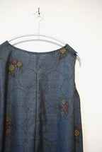 ［大島・小花］back-tie dress
