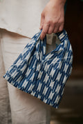 ［青白・矢柄］kimono musubi bag